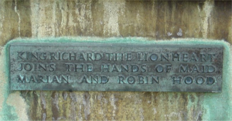 King Richard the Lionheart joins the hands of Maid Marian and Robin Hood