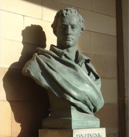 Lord Byron, right side view of bust
