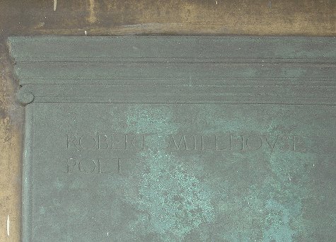 Robert Millhouse, panel inscription