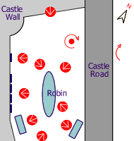 Plan of the statue of Robin Hood